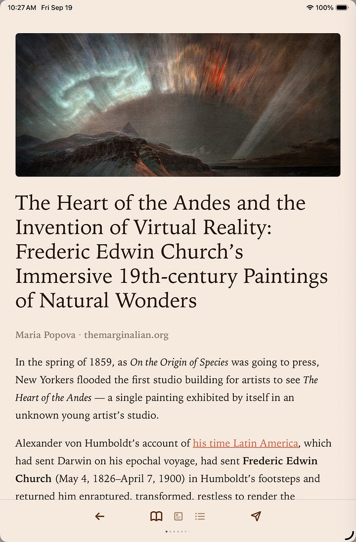 Screenshots of the Feeeed app for iPad