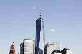New York skyline shows 9/11 memorial