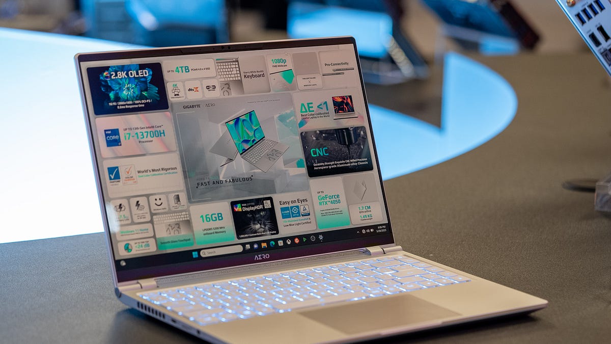 Gigabyte Aero 14 (2023) hands-on review: the super sleek laptop of