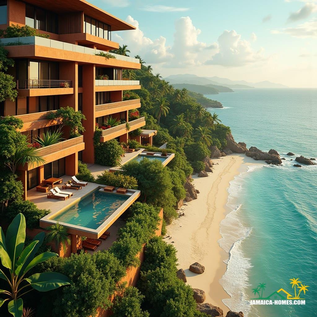 Design of a beachfront condominium complex in Treasure Beach, Jamaica, with a laid-back vibe that reflects the coastal lifestyle