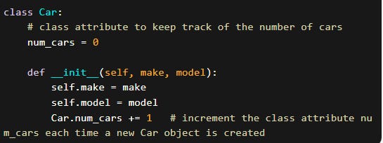 In object-oriented programming, a class can have attributes which are variables that store data and are accessible to all instances (objects) of the class. In object-oriented programming, a class can have attributes which are variables that store data and are accessible to all instances (objects) of the class.