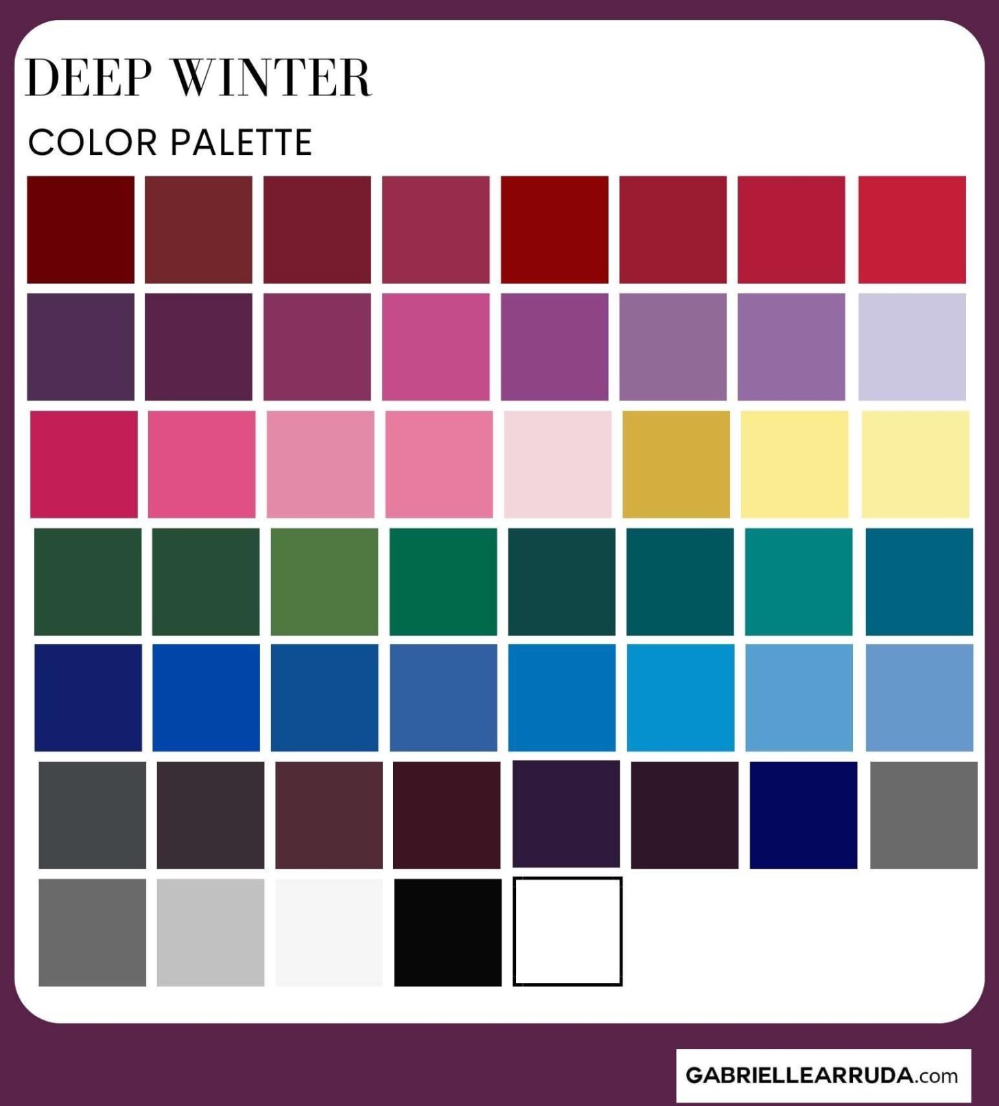 Deep Winter Seasonal Color: The Ultimate Guide | Gabrielle Arruda Deep Winter Seasonal Color: The Ultimate Guide | Gabrielle Arruda