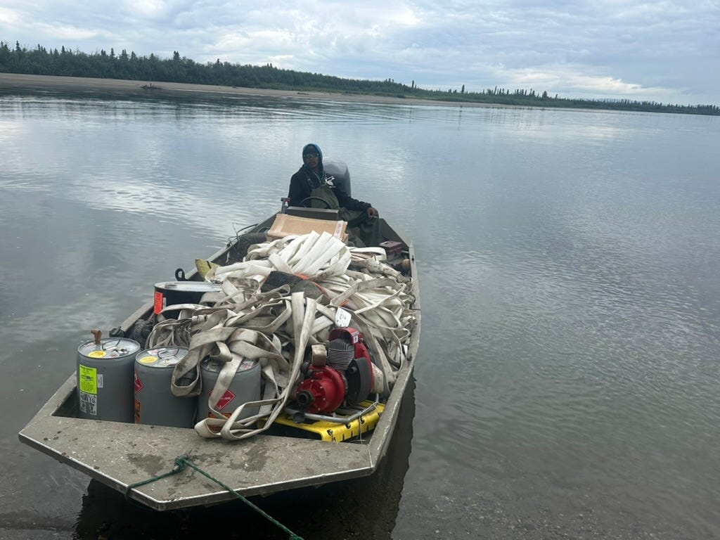 A person on a boat with a pile of straps

AI-generated content may be incorrect.