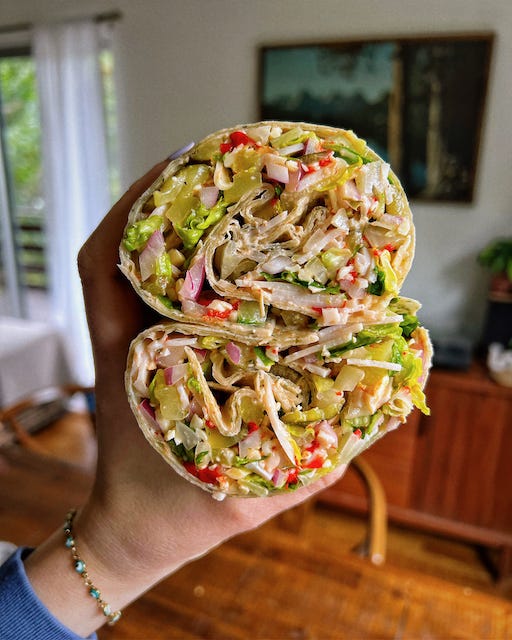 Turkey Pimento Chopped Salad Wrap