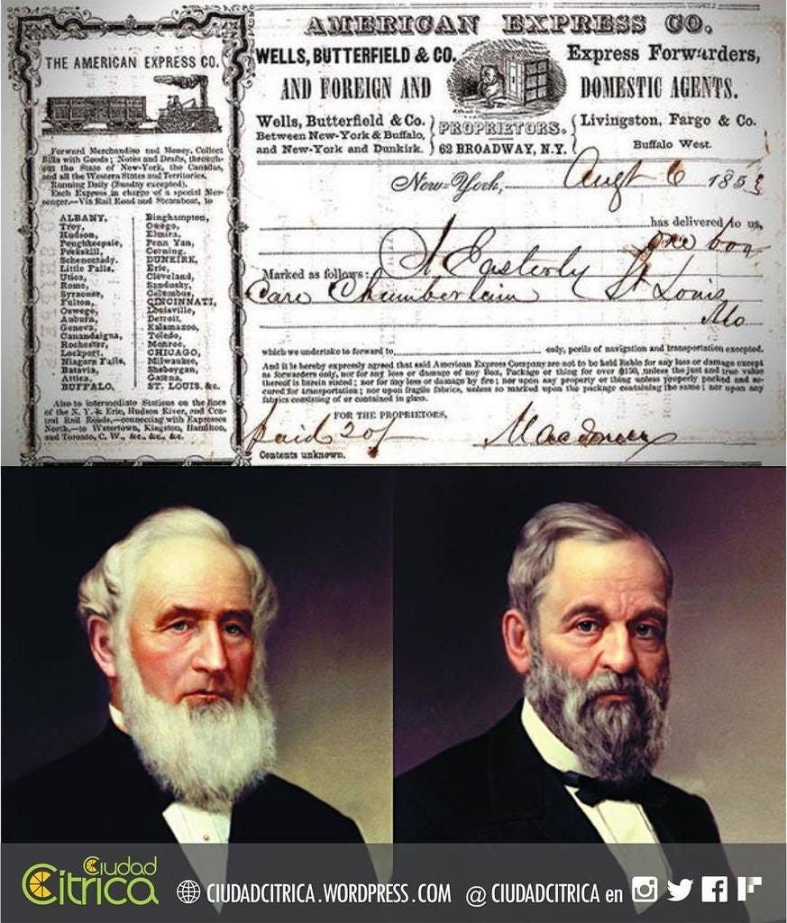 Claudio Ordóñez on X: "#18marzo 1850 en #EEUU, Henry Wells y William Fargo  fundan American Express #FelizSábado #… https://t.co/JR9giKVMIl  https://t.co/g6A6U2aCAm" / X