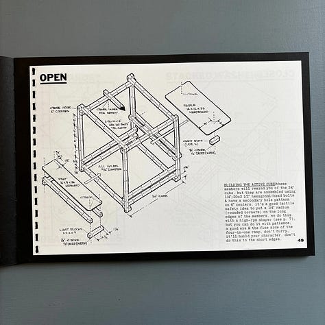 Ken Isaacs, (1974), How to Build Your Own Living Structures, Edited by Pierre Hourquet and Christophe Daviet-Thery, Design by Pierre Hourquet, Text by Susan Snodgrass, Christophe Daviet-Thery, Paris, 2025 [Saint-Martin Bookshop, Bruxelles-Brussel. Les presses du réel, Dijon. © Estate of Ken Isaacs]