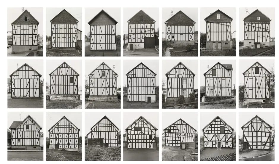 Hilla and Bernd Becher, "Framework Houses," 1959–73