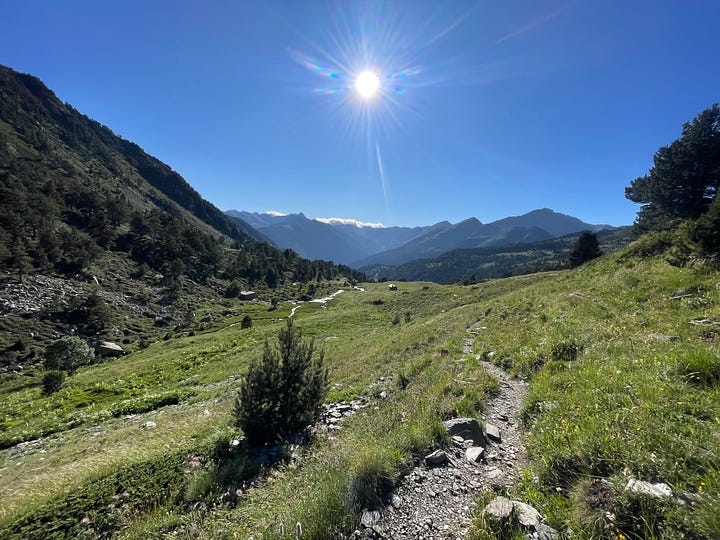 The descent towards Refugi Borda de Sortney