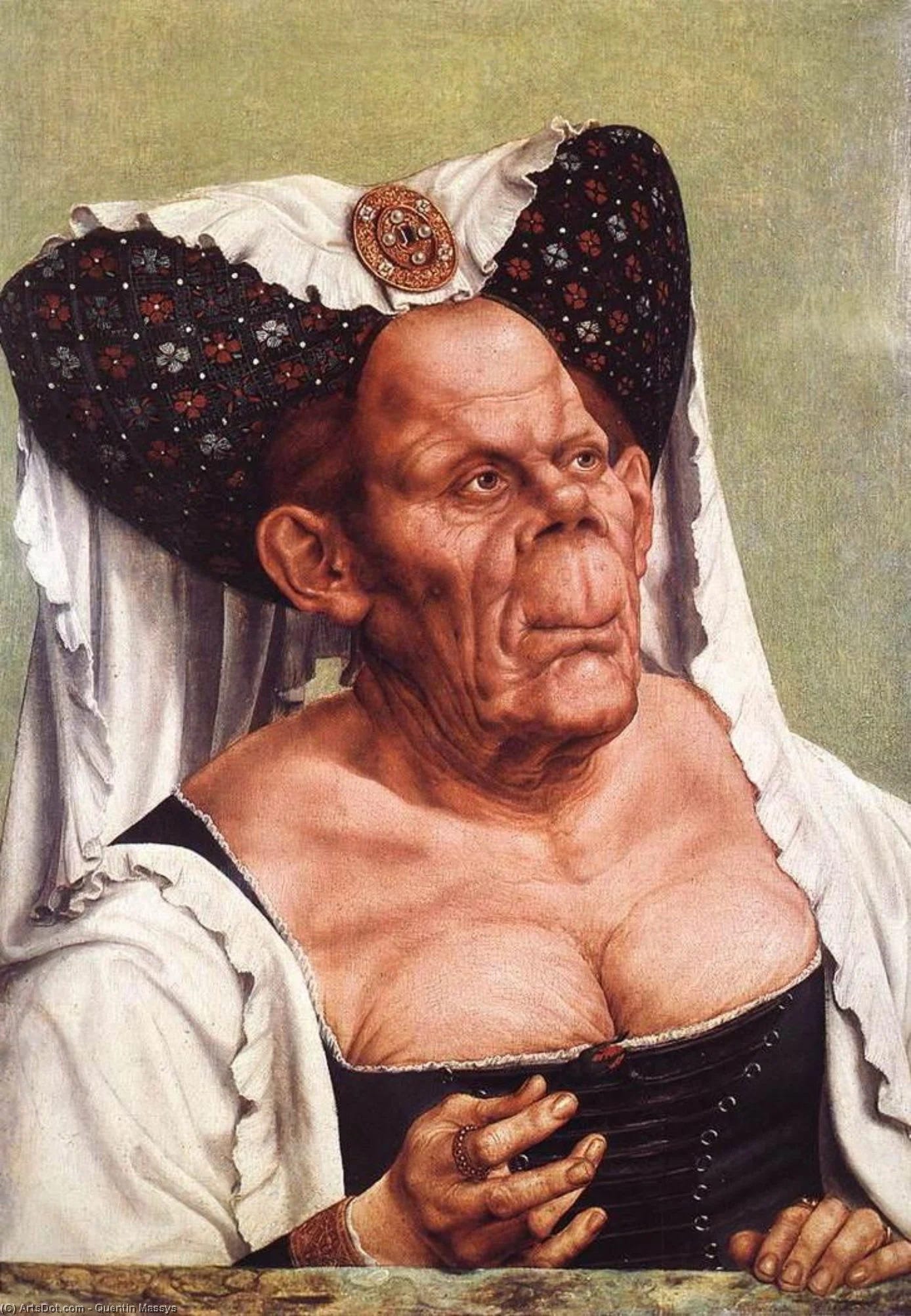 Vieille femme laide, peinture du peintre flamand de la Renaissance Quentin Massys