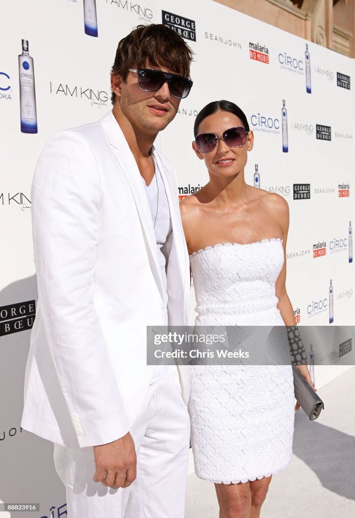 Sean "Diddy" Combs, Ashton Kutcher and Malaria No More Host The White Party
