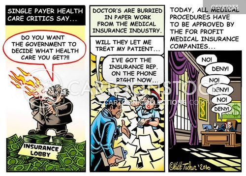 Insurance industry profits cartoon
