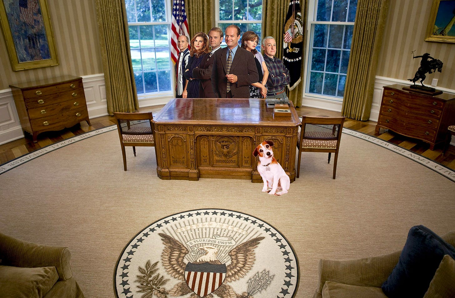 cast of fraiser at white house