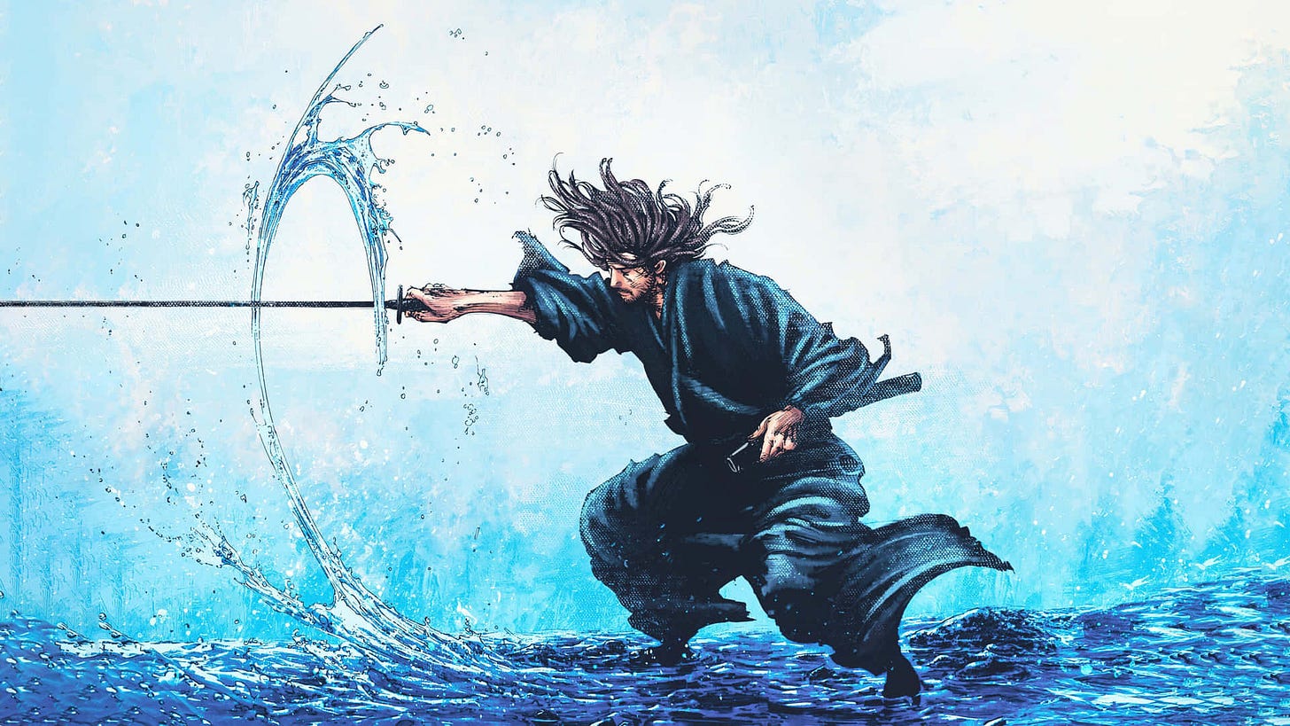 Download Miyamoto Musashi Swordmaster Water Strike Wallpaper |  Wallpapers.com