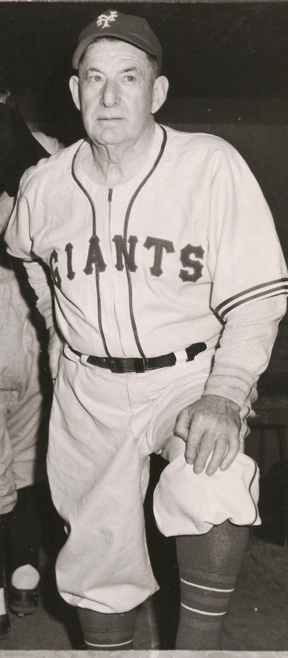 Roger Bresnahan in Giants uniform circa 1942. Roger Bresnahan in Giants uniform circa 1942.