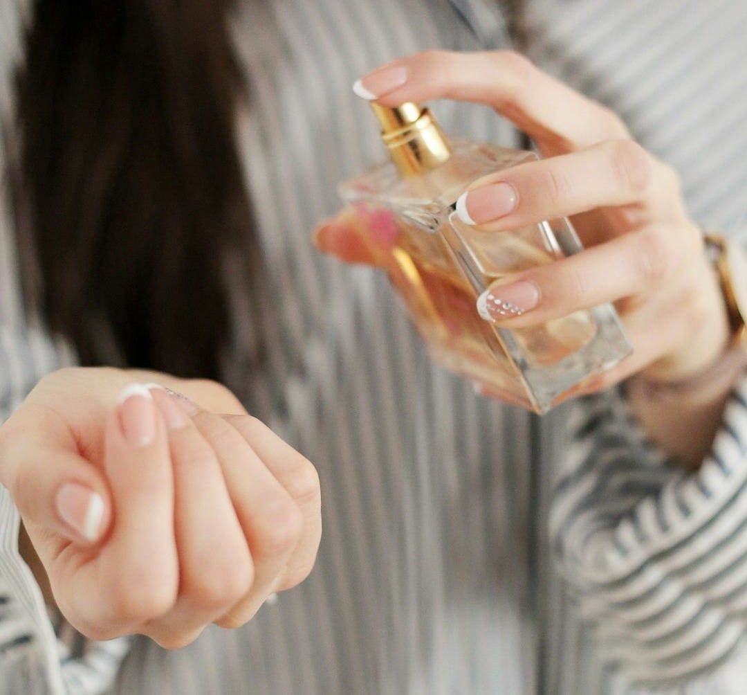 a woman holding a ring