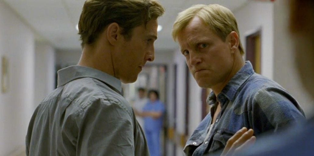 Rust Cohle and Marty Hart True Detective Matthew McConaughey Woody  Harrelson | Мальчики, Сериалы