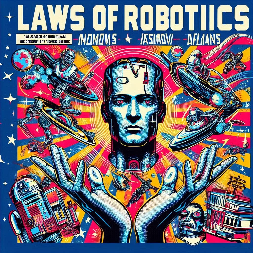 laws of robotics asimov pop art