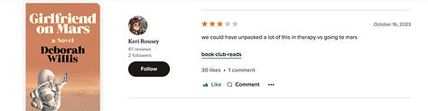 A variety of 1-star and 4/5-star reviews. People have strong reactions to this book.