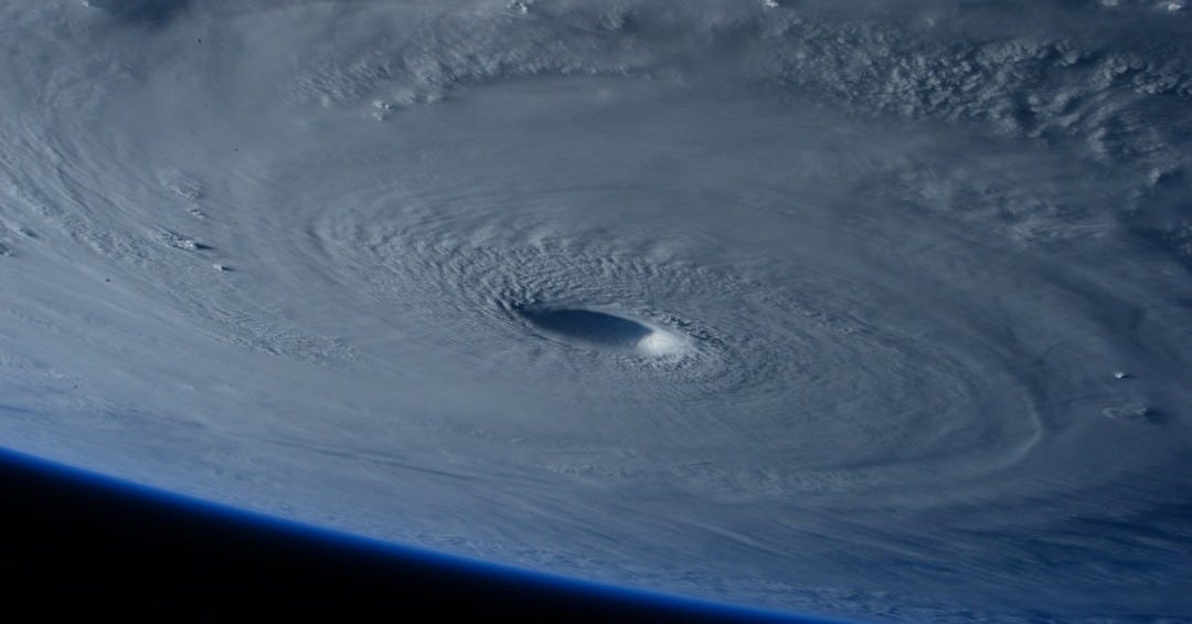 Hurricane as seen from space