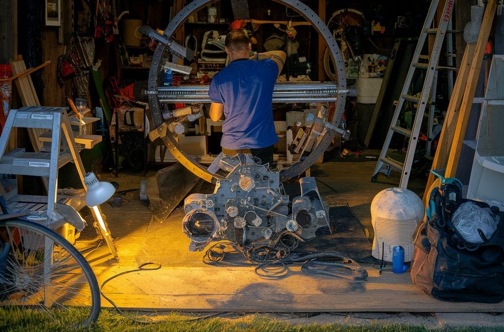 Two Guys Inventing Machine The Backyard Inventor Who Claims He Built a Time Machine