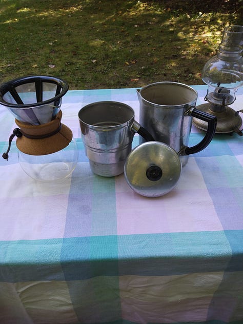 non-electric coffee makers, solar solar, heating water for dishes,