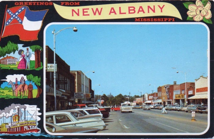 NEW ALBANY, MISSISSIPPI . . . Showing a portion of the downtown business section of this thriving city in Union County, Mississippi.