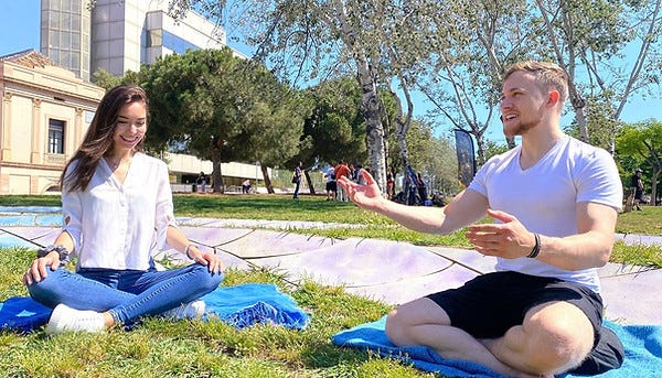 Roger Thisdell meditation coaching in the park
