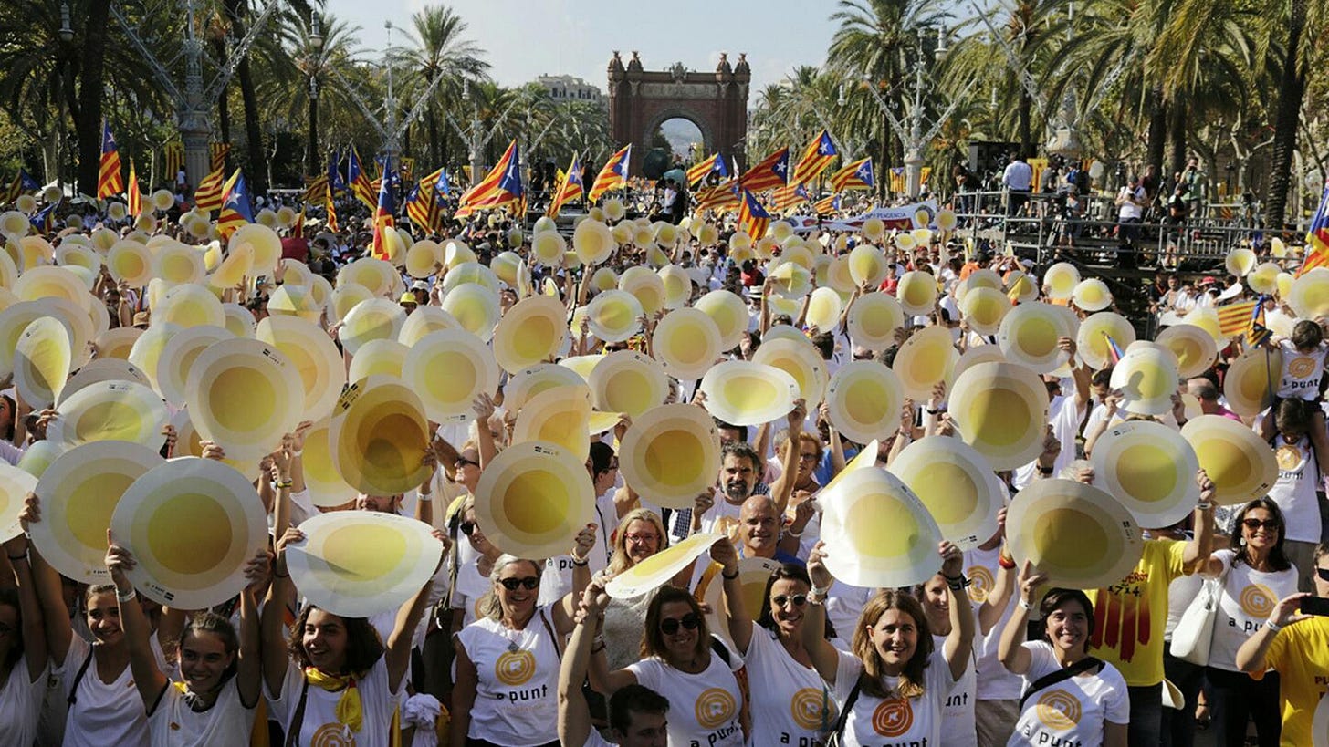 La Diada de Catalunya, pas a pas: Les xifres d'assistents a la manifestació,  segons el govern espanyol
