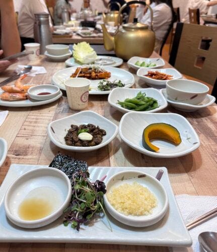 Picture of a makgeolli table