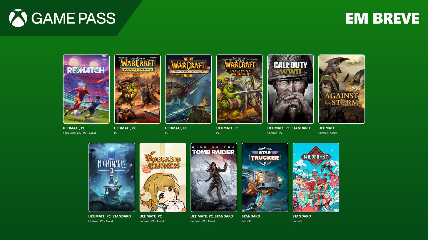 Imagem de jogos no Game Pass Imagem de jogos no Game Pass