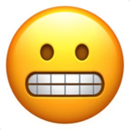 Grimacing Face Emoji (U+1F62C)