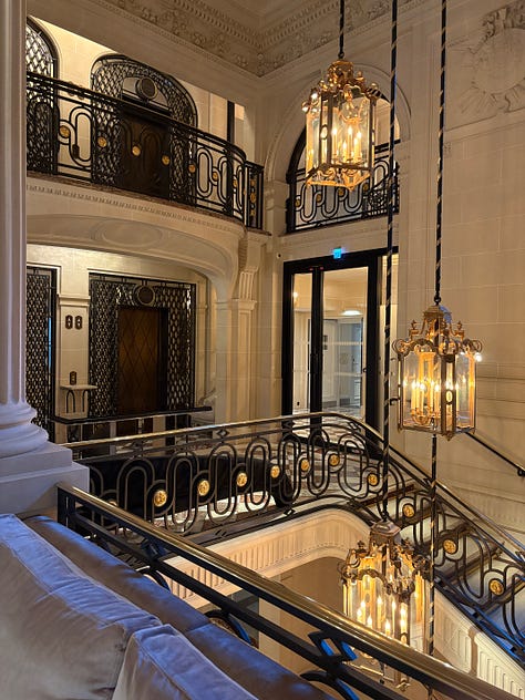 The elegant halls of the Hôtel de Crillon today.