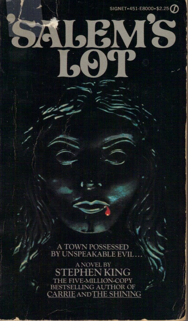 Too Much Horror Fiction: 'Salem's Lot by Stephen King (1975): Because The  Night Belongs to Us