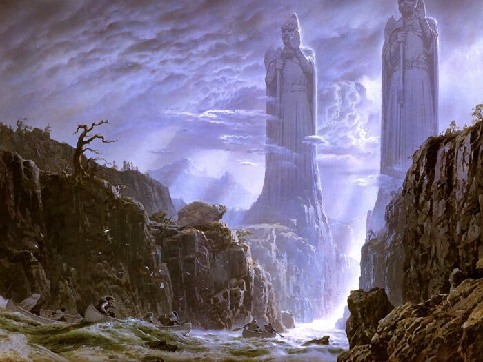 V3605 The Gates of Argonath Lord of the Rings Painting WALL POSTER PRINT UK  | eBay