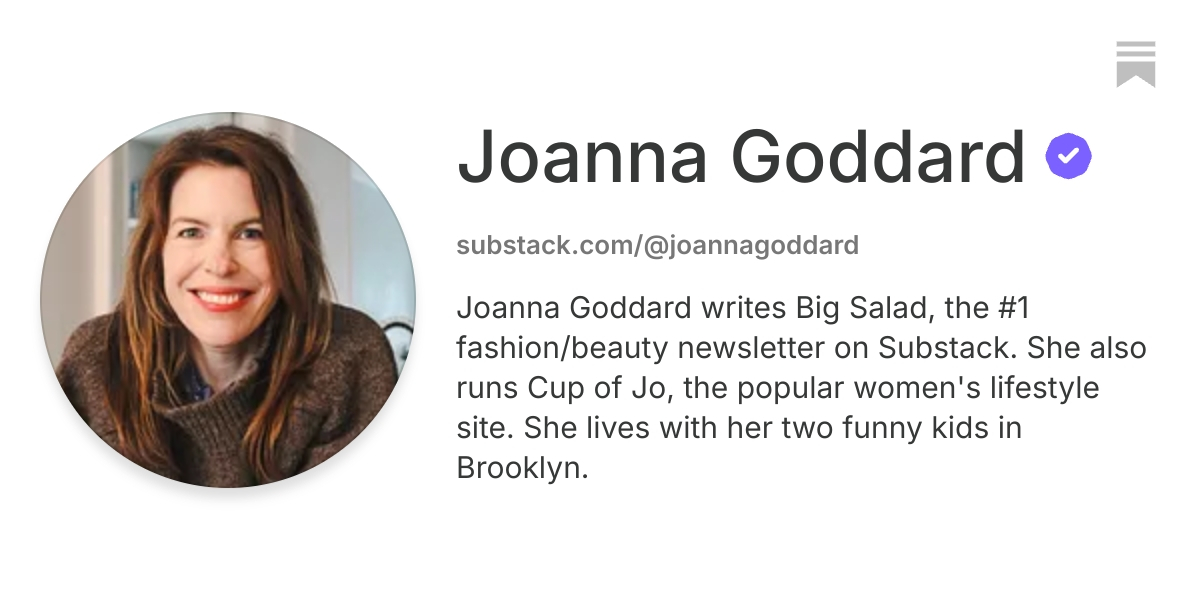 Joanna Goddard | Substack