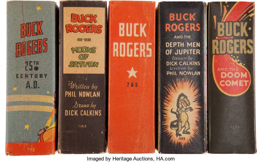 Platinum Age (1897-1937):Miscellaneous, Big Little Books: Buck Rogers Group (Whitman, 1933-35) Condition:
Average VF/NM except as noted.... (Total: 5 Comic Books) Platinum Age (1897-1937):Miscellaneous, Big Little Books: Buck Rogers Group (Whitman, 1933-35) Condition:
Average VF/NM except as noted.... (Total: 5 Comic Books)