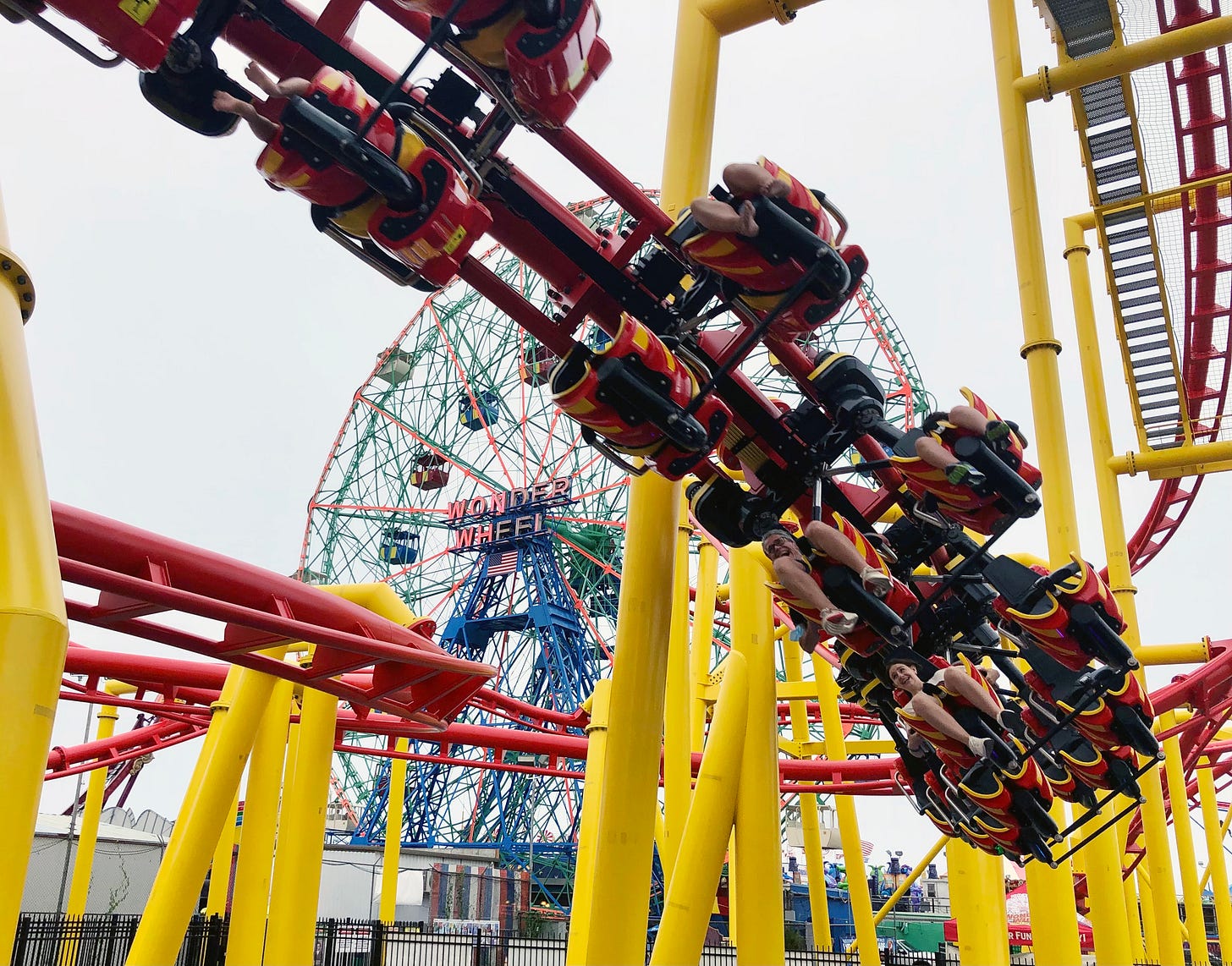Phoenix roller coaster with Wonder Wheel
