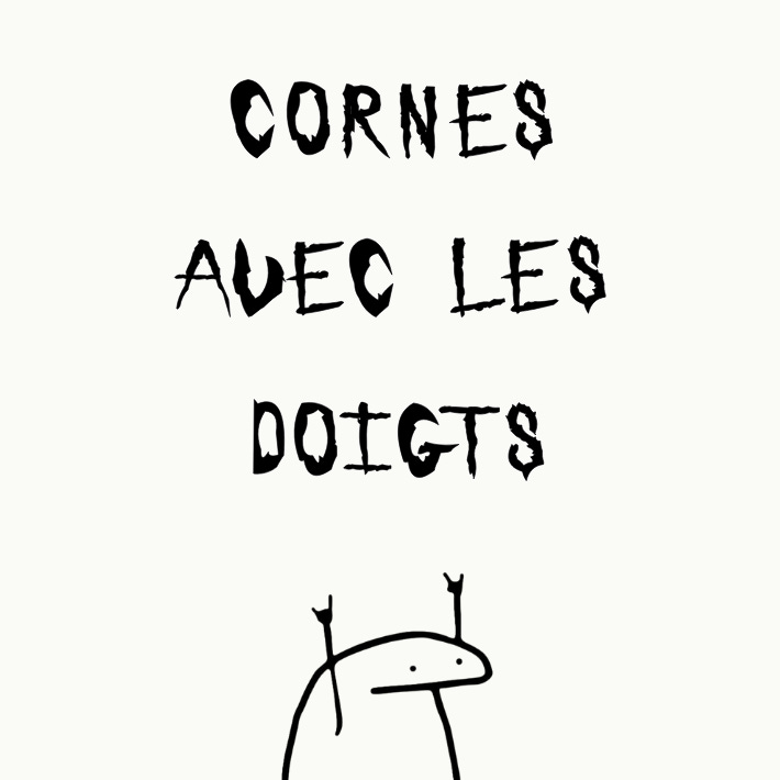 Cornes avec les doigts