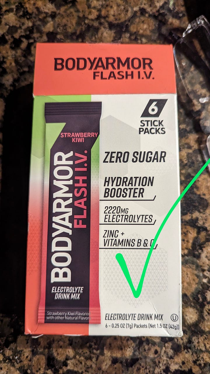 BodyArmor the only low glycemic electrolytes at Walmart