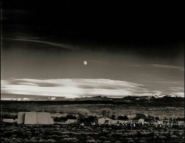 Ansel Adams - Moonrise Over Hernandez, NM | Ansel adams, Natural landmarks, Nature