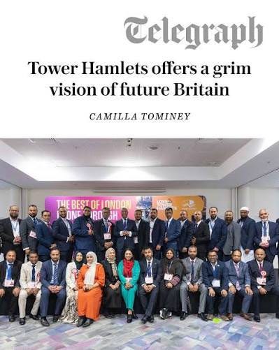 Newly elected Tower Hamlets London Borough Council 2026 — Aspire party majority, group photograph, post-election civic occasion, Tower of London venue backdrop