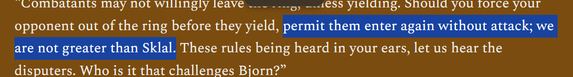 permit them enter again without attack; we are not greater than Sklal.