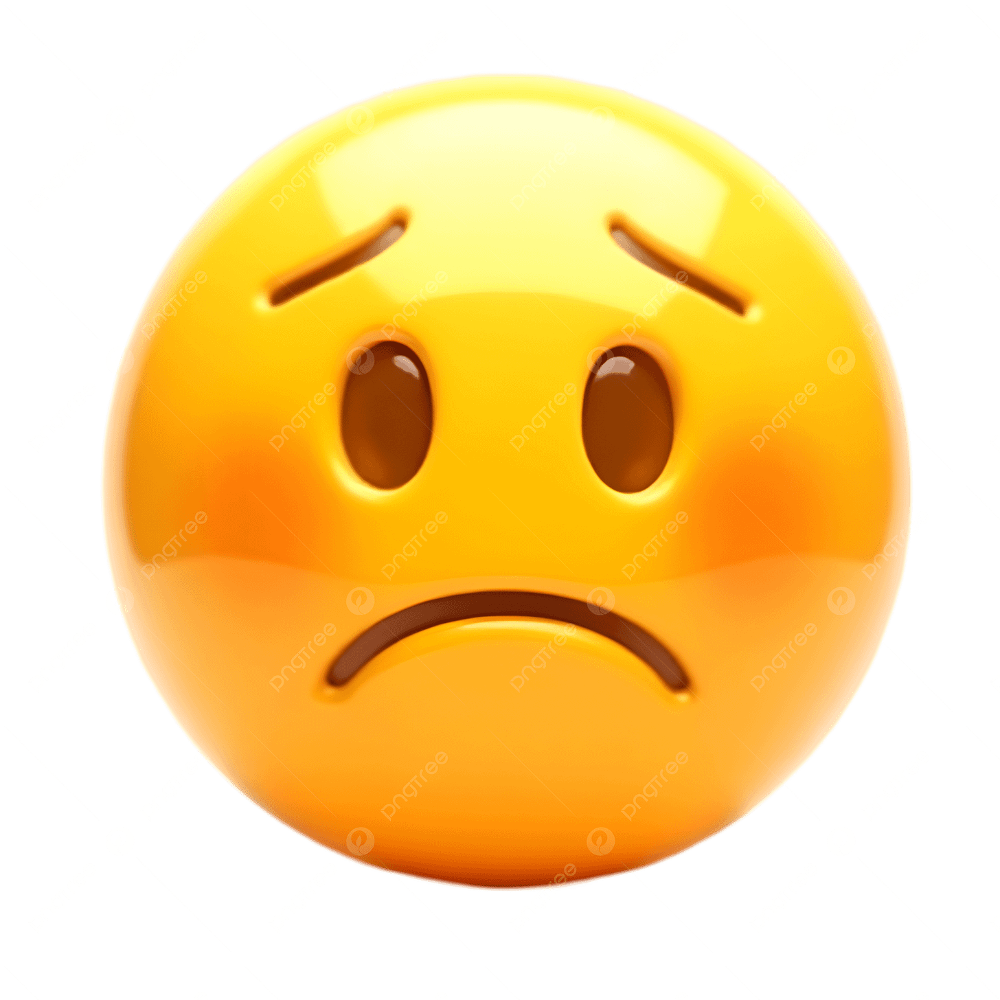 Sad Face Emoji Expression In Cartoon Style, Face Clipart ...