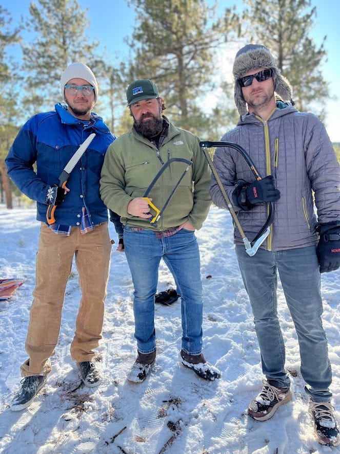 The great Rocky Mountain Christmas tree cut with Josiah and Troy. 