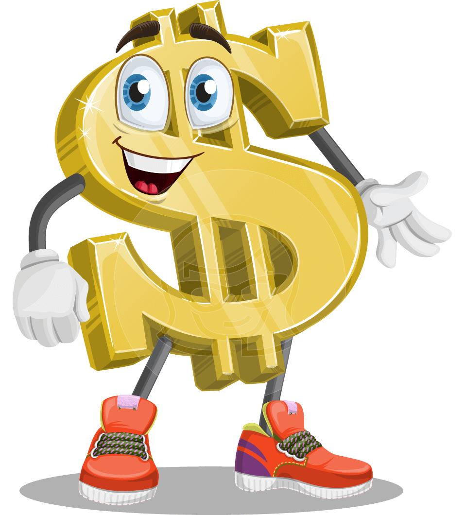 Dollar Sign Cartoon Vector Character | GraphicMama