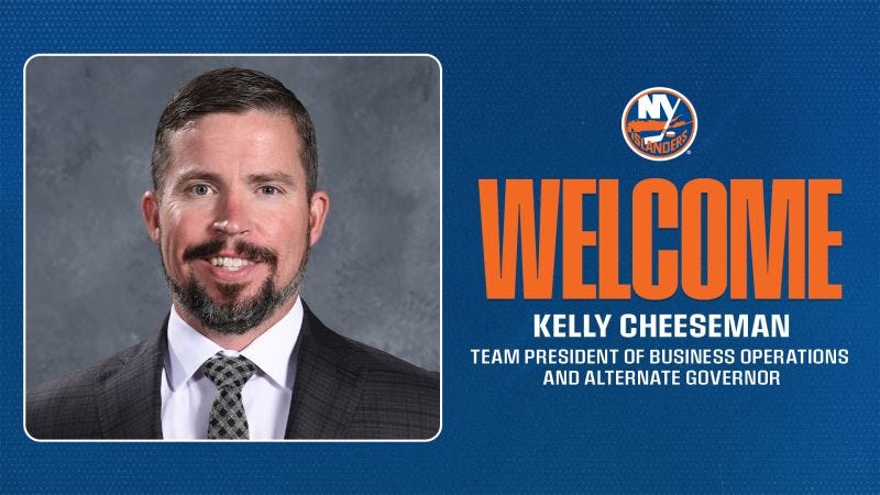 We are excited to announce Kelly Cheeseman as the President of Business  Operations and Alternate Governor of the New York Islanders. | New York  Islanders | 30 comments