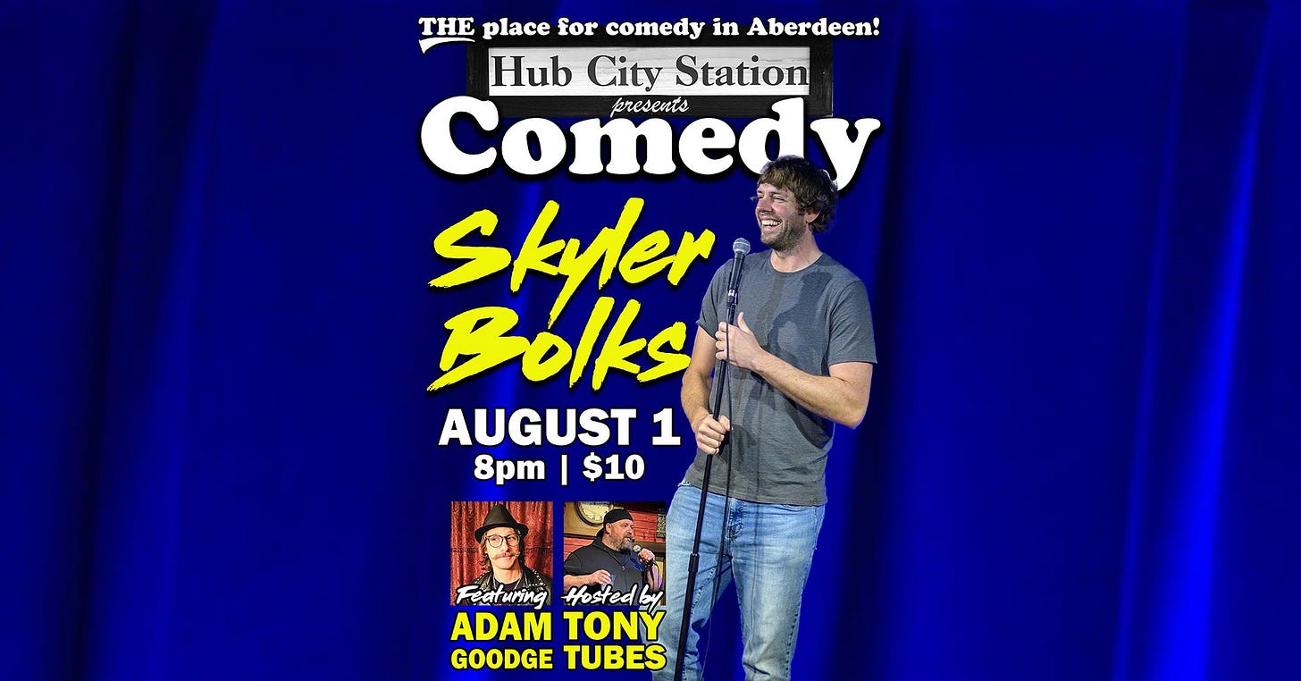 Comedy with Skyler Bolks feat. Adam Goodge hosted by Tony Tubes Comedy with Skyler Bolks feat. Adam Goodge hosted by Tony Tubes