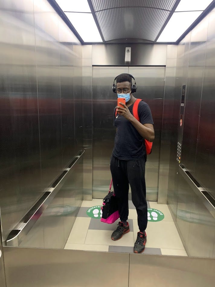 Picture of  me and my recording bag