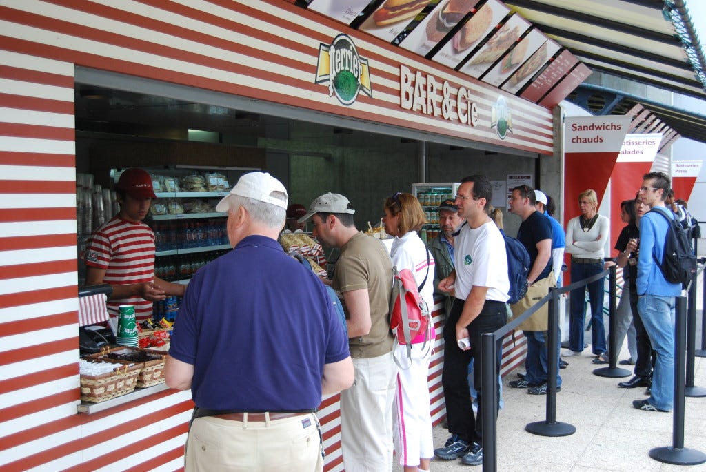 The food is good - try a "jambon fromage," a ham and cheese on a fresh, crispy buttered baguette The food is good - try a "jambon fromage," a ham and cheese on a fresh, crispy buttered baguette