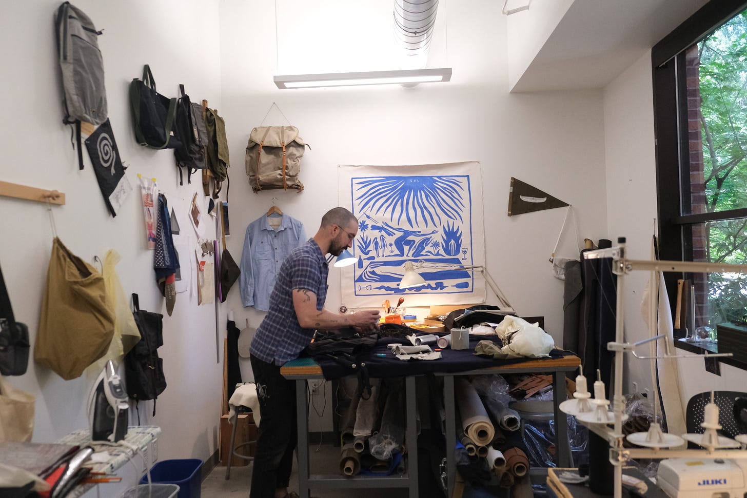 Tom Bonamici in his studio